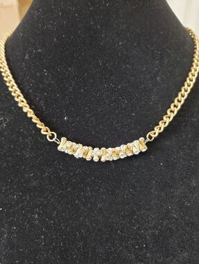 Zoetik Gold Toned Curb/ Cuban Link Necklace